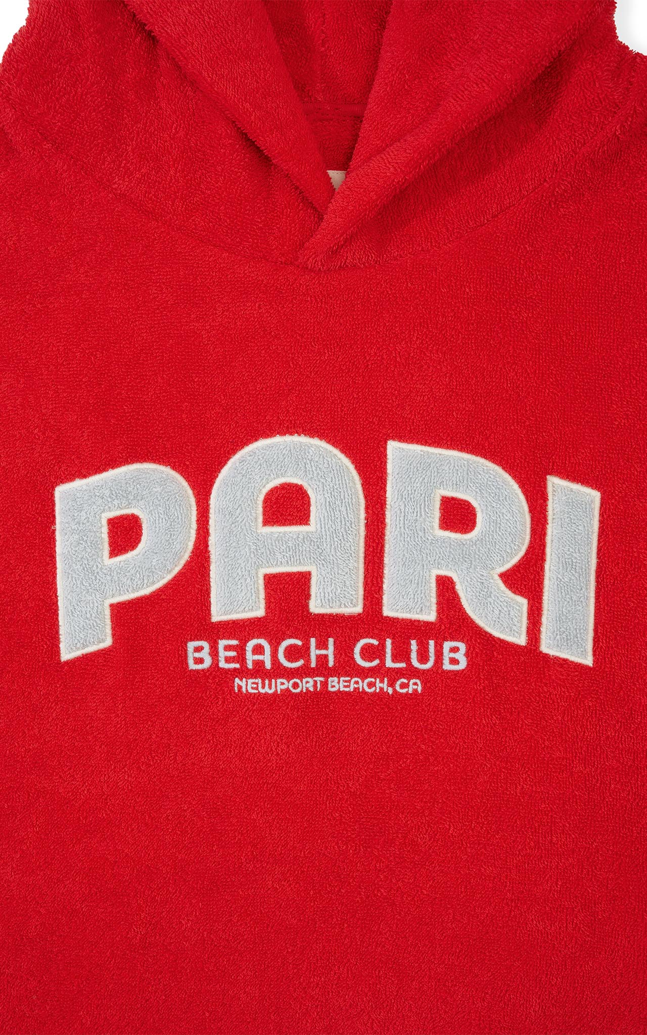 RED BEACH CLUB TOWEL HOODIE