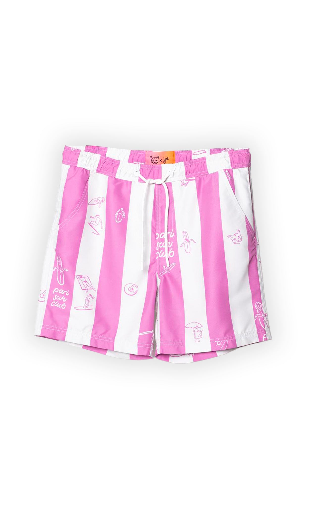 CANDY STRIPED SWIM SHORTS