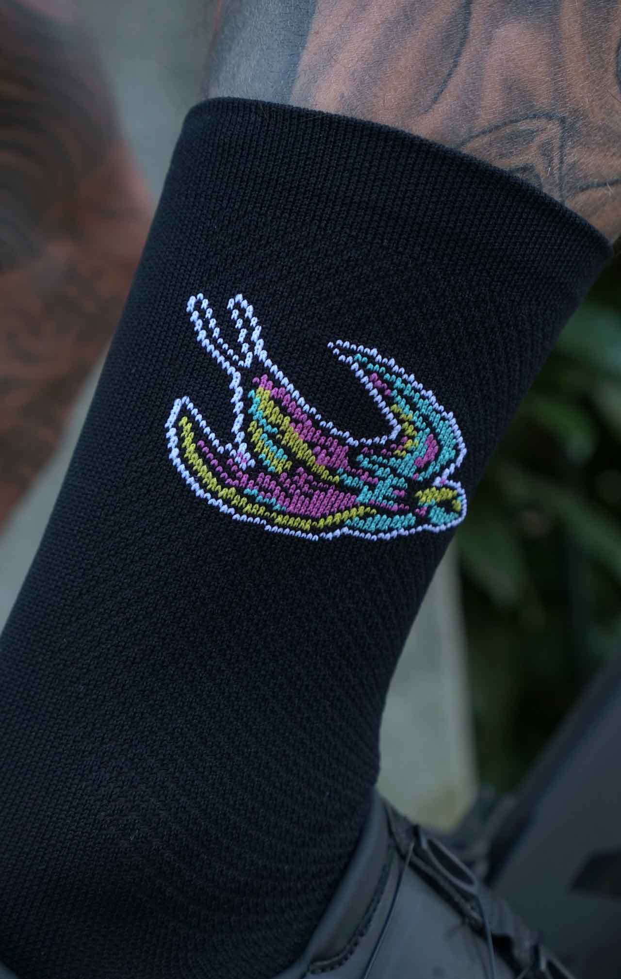 BLACK SOUPLESSE CLUB CYCLING SOCKS