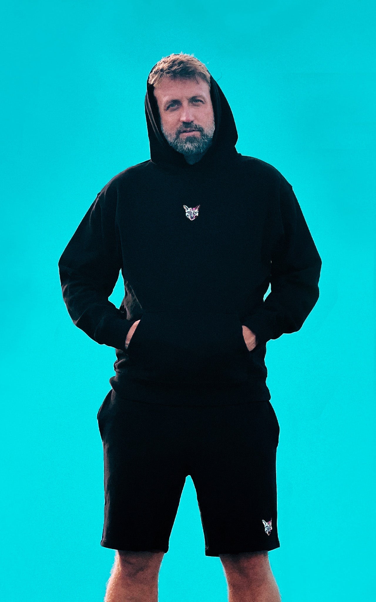 BLACK CORE CLUB HOODIE CAT
