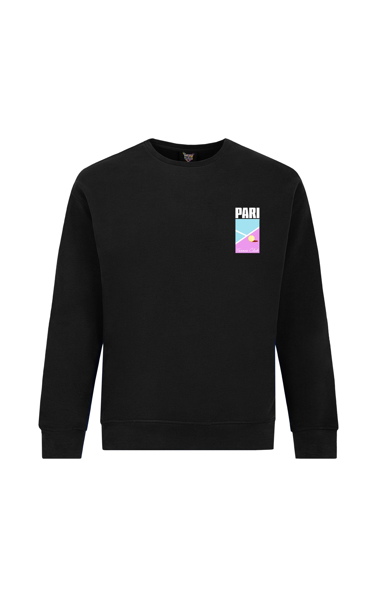 BLACK TENNIS CLUB CREWNECK