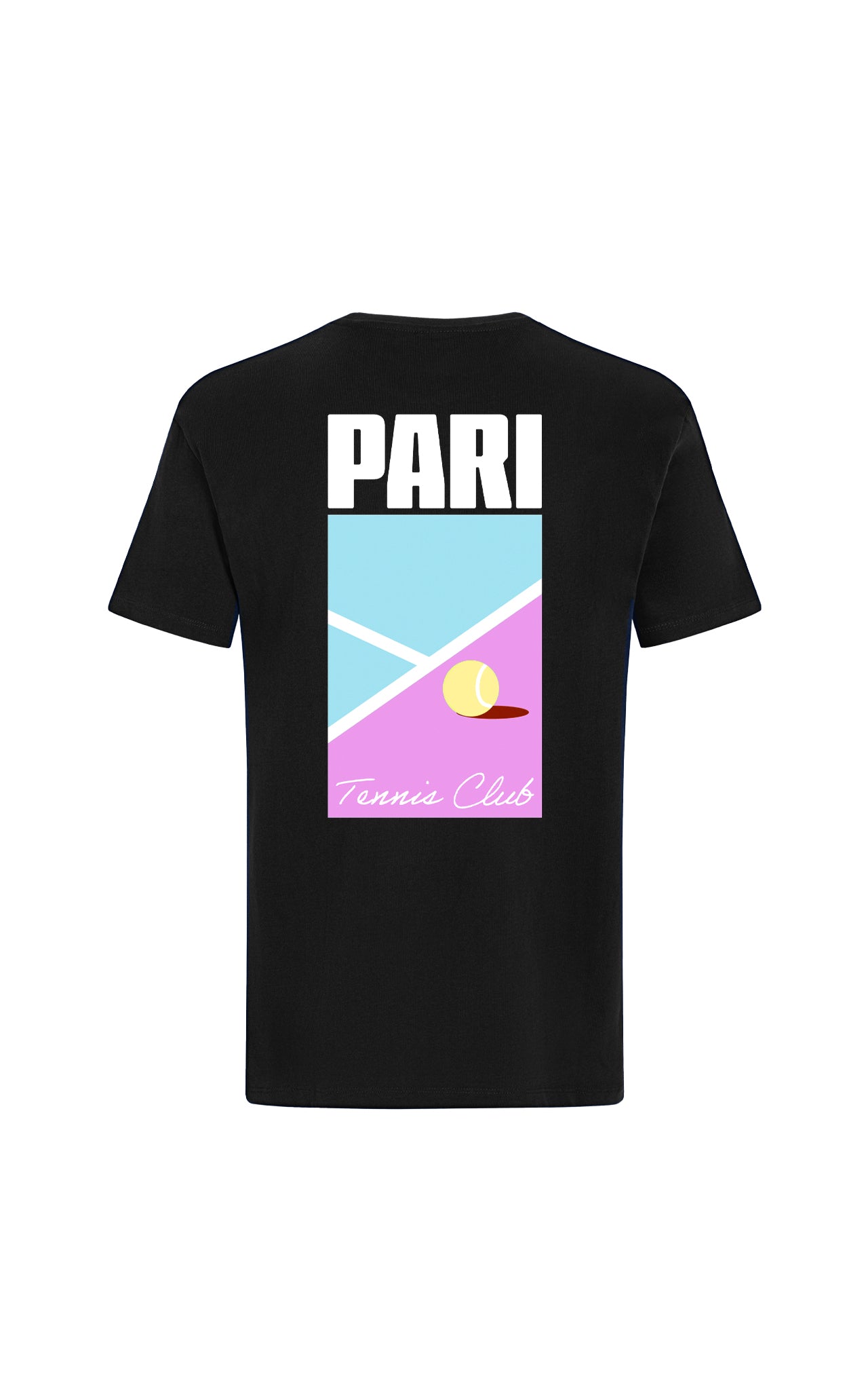 BLACK TENNIS CLUB T-SHIRT