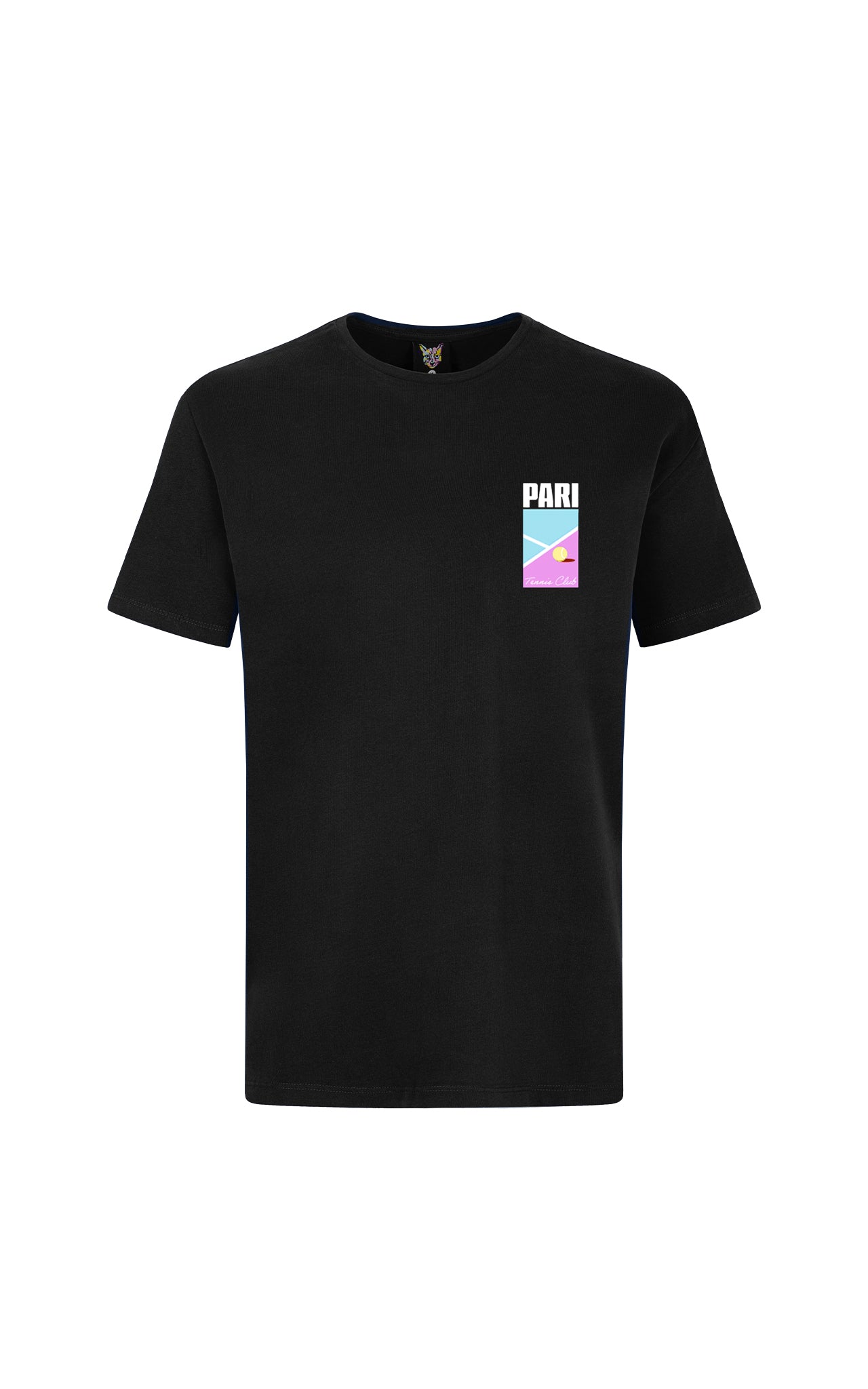 BLACK TENNIS CLUB T-SHIRT