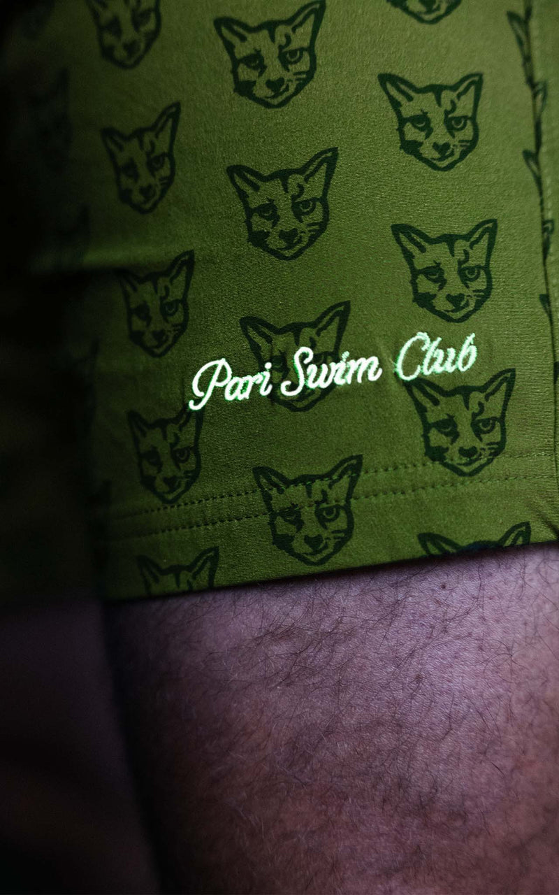 GREEN PARI SWIM CLUB SHORTS
