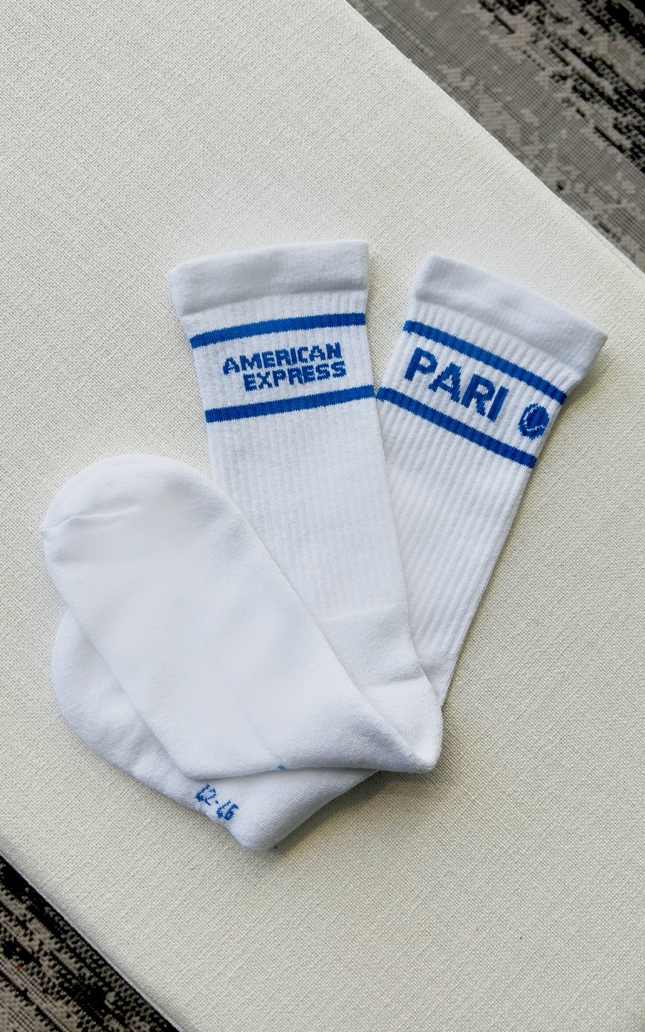 WHITE AMEX X PARI SOCKS