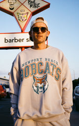 GREY BOBCATS CREWNECK