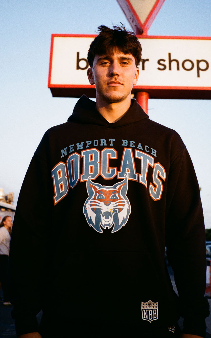 BLACK BOBCATS HOODIE