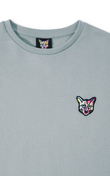 GREY CORE CLUB CREWNECK CAT