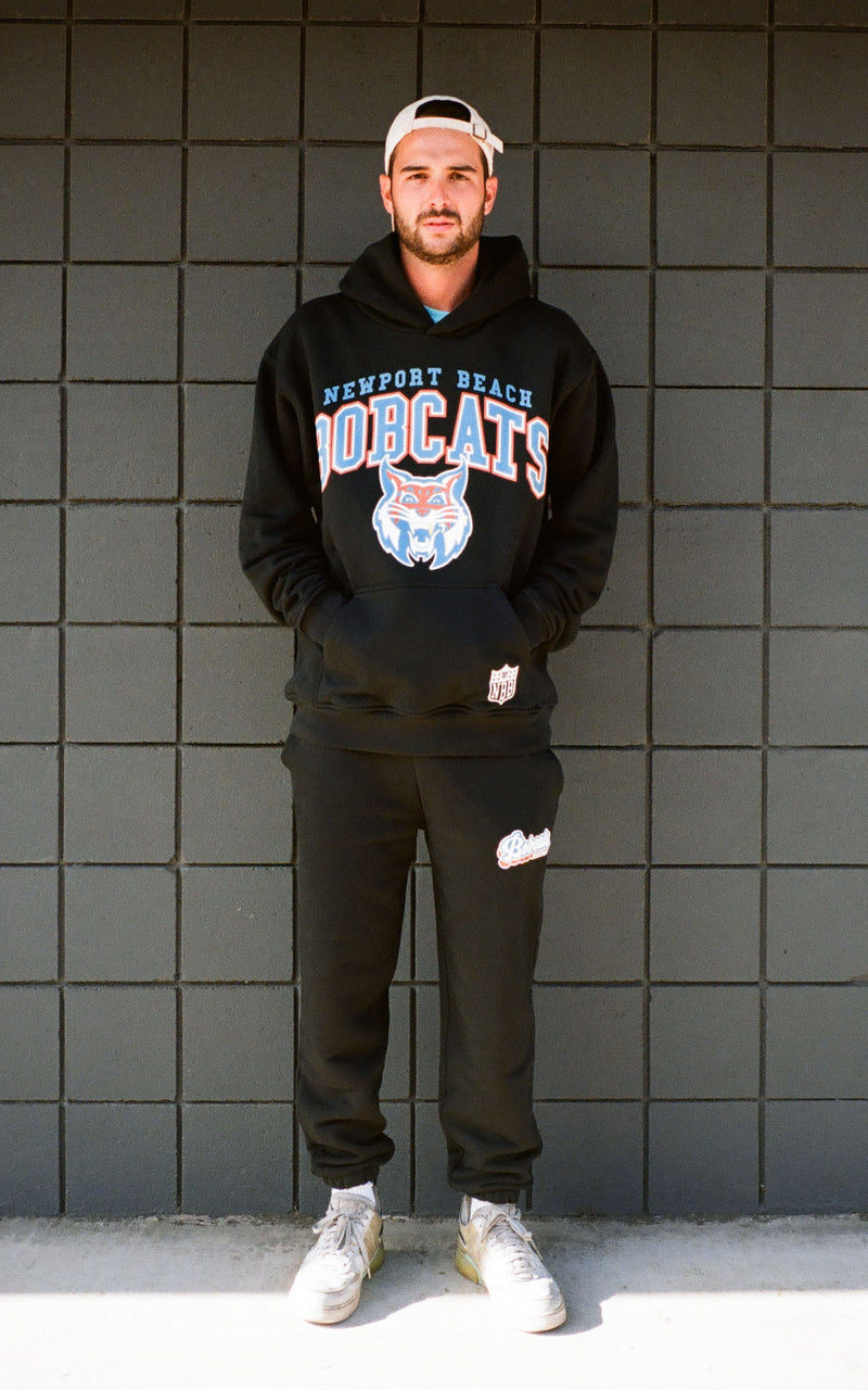 BLACK BOBCATS HOODIE