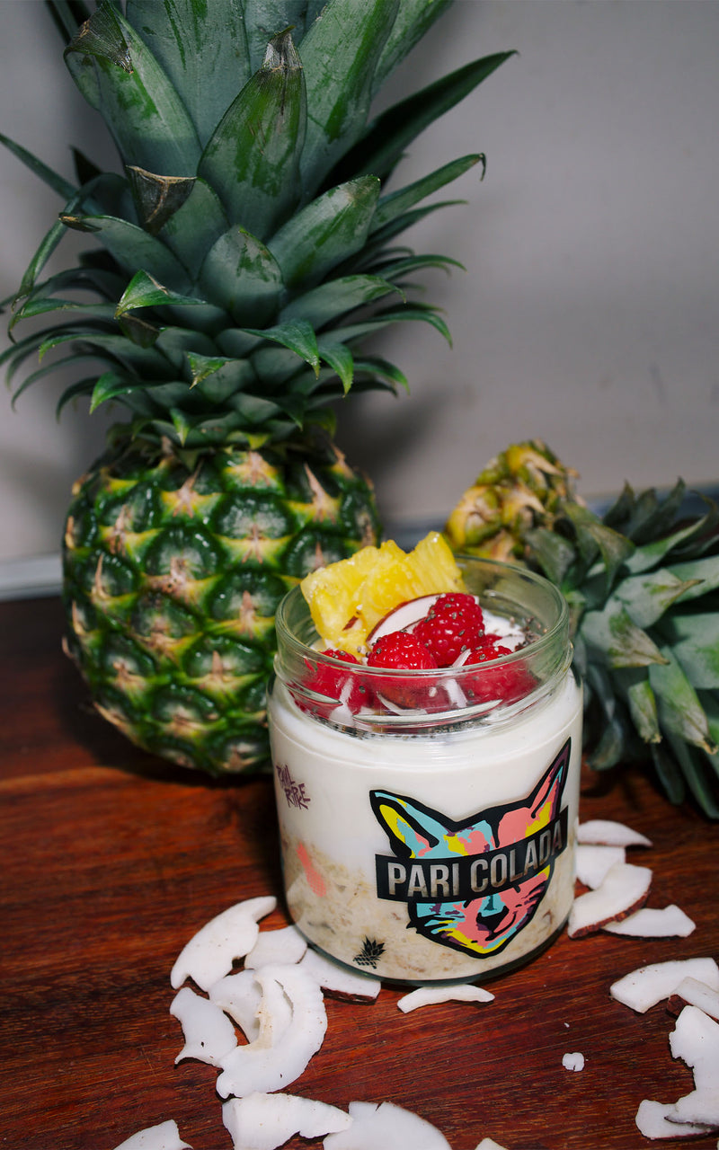 OVERNIGHT OATS - PARI COLADA glass