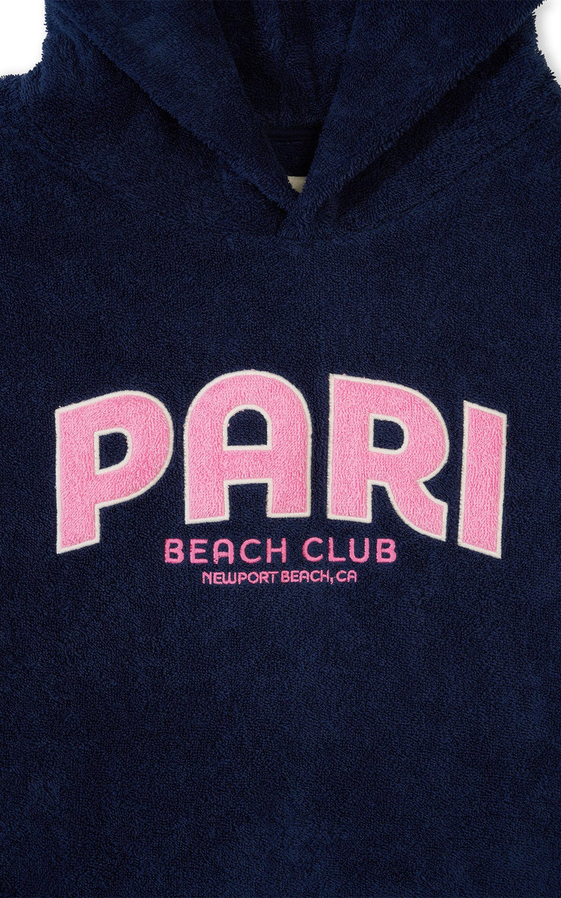 NAVY BEACH CLUB TOWEL HOODIE