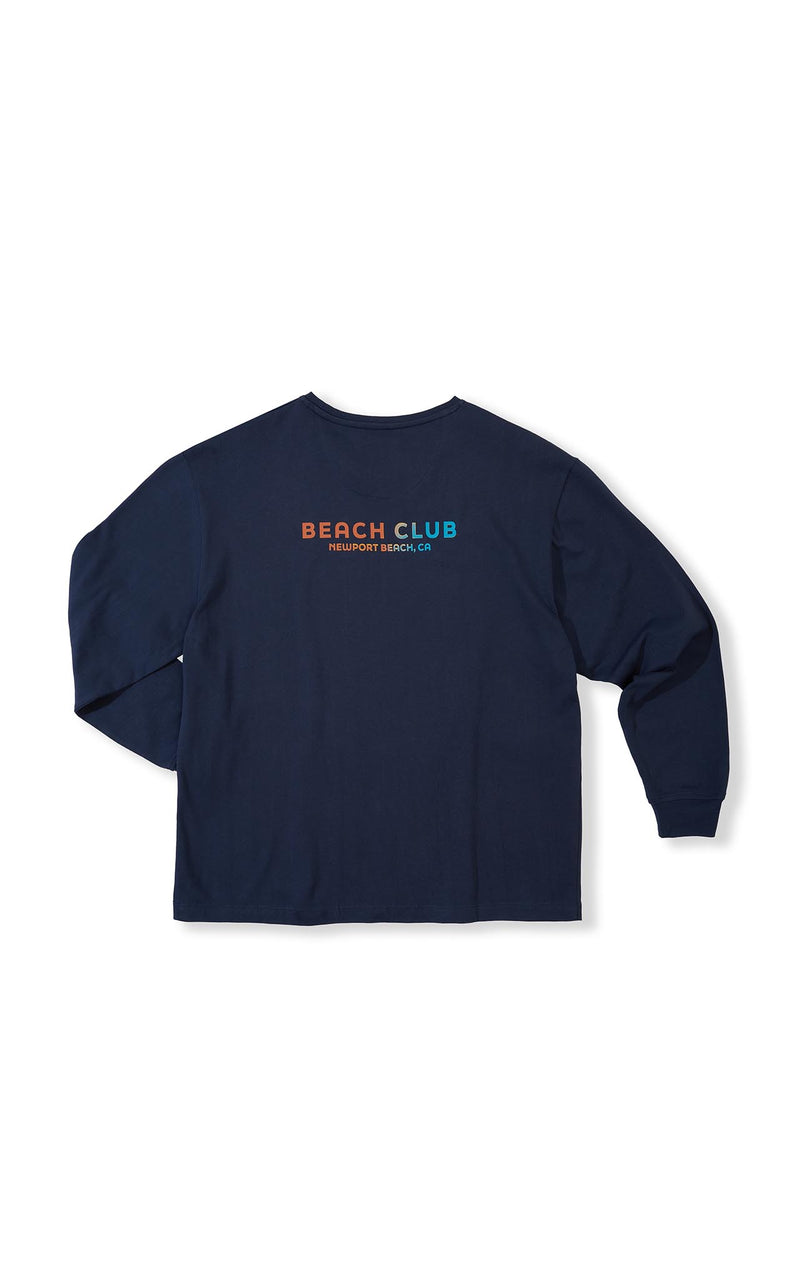 NAVY BEACH CLUB LONGSLEEVE