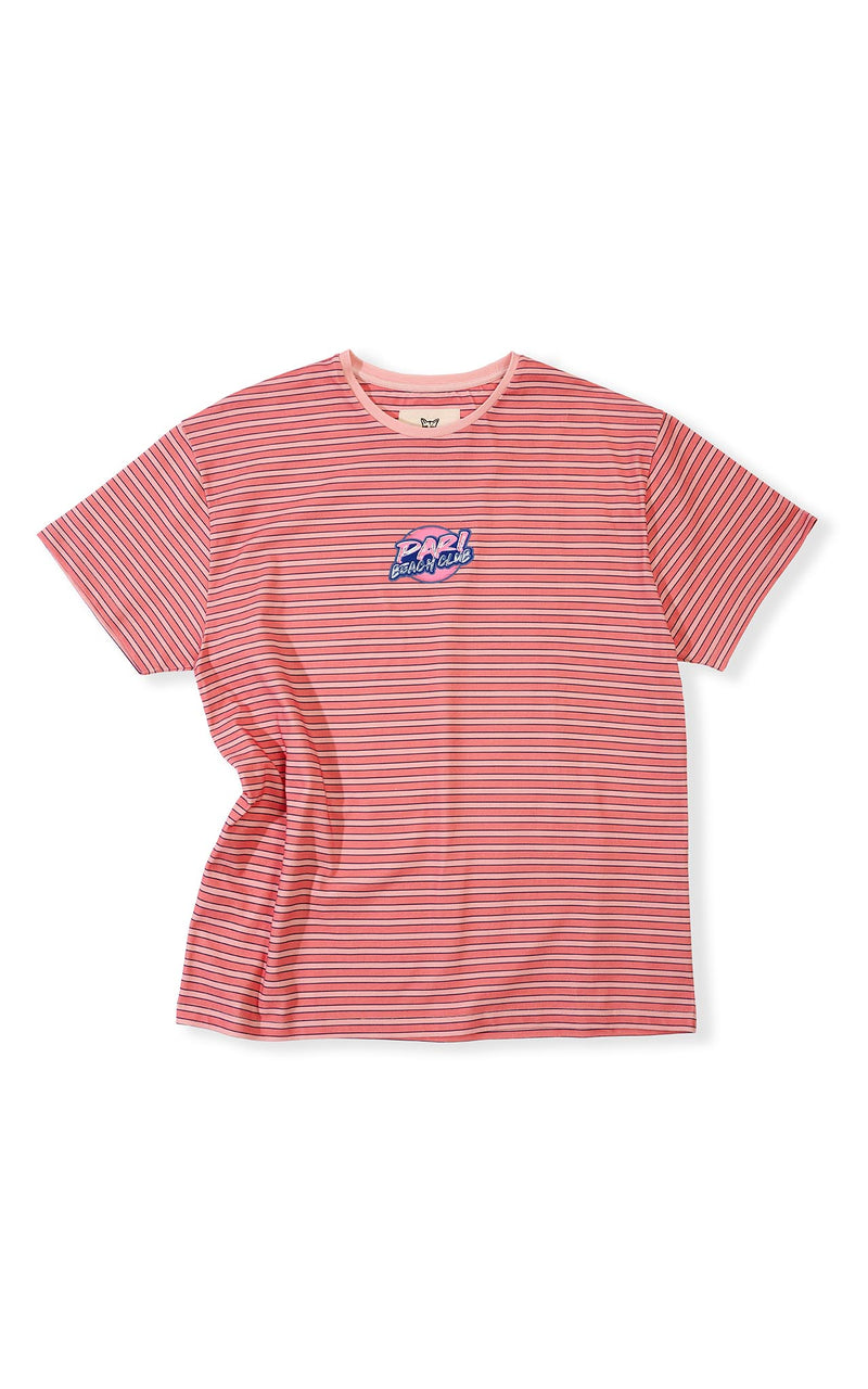 RED STRIPED BEACH CLUB T-SHIRT