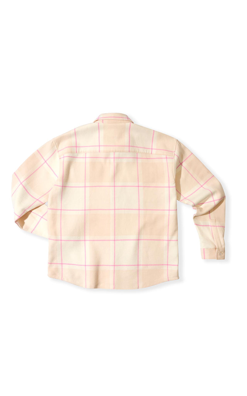 ROSE PLAID BEACH CLUB FLANNEL SHIRT