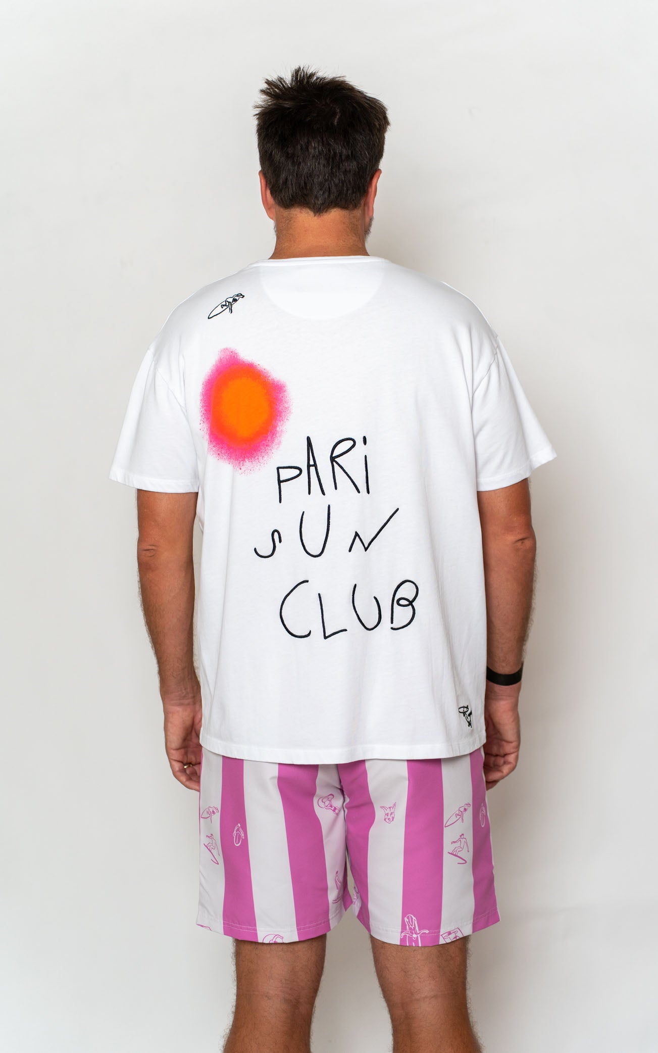WHITE PARI SUN CLUB T-SHIRT