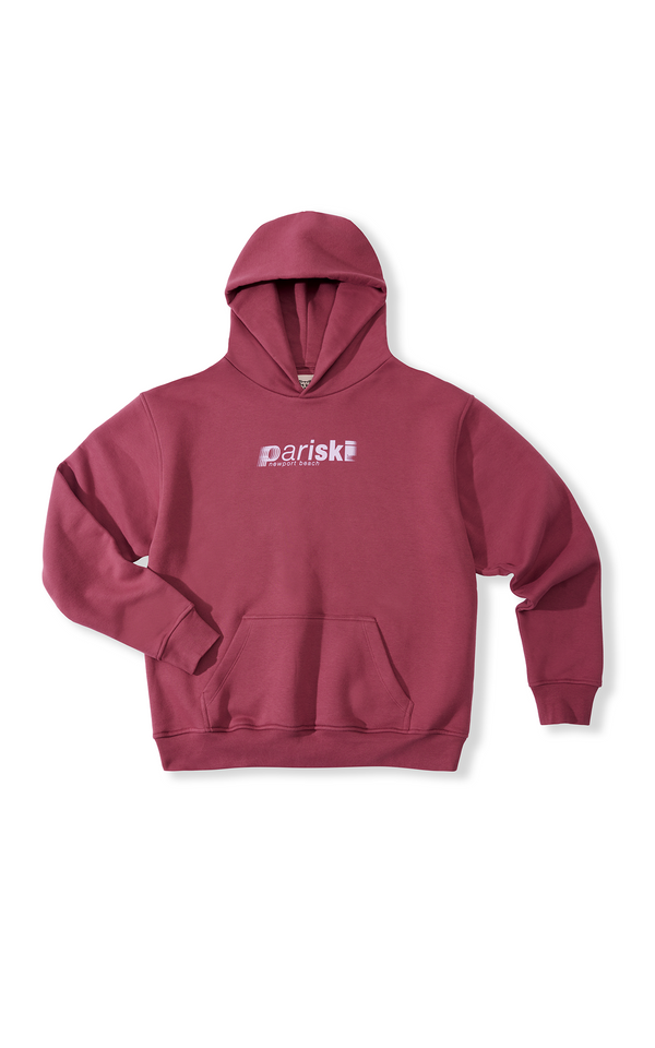 BORDEAUXROT PARISKI HOODIE