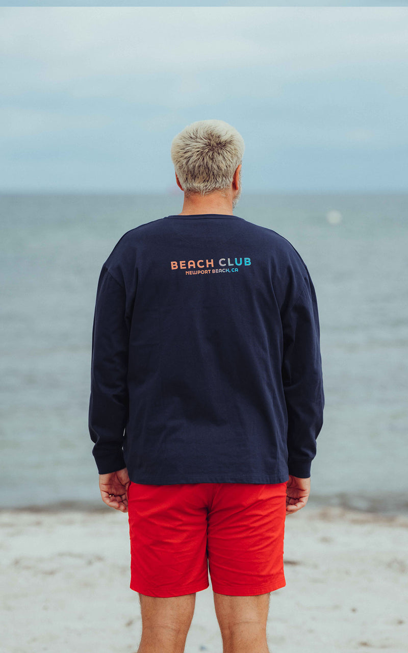 NAVY BEACH CLUB LONGSLEEVE