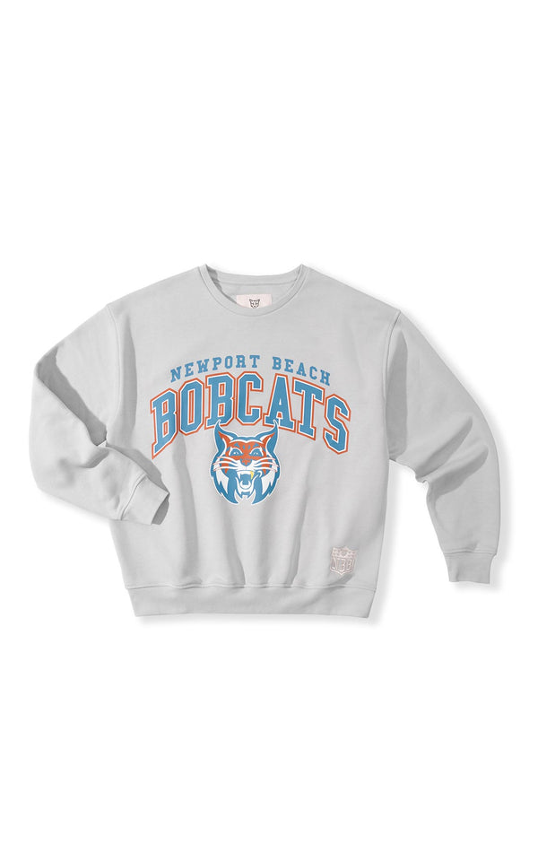 GREY BOBCATS CREWNECK