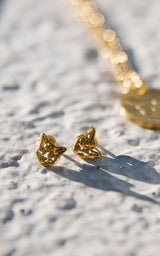GOLD PURELEI X PARI EARRING CAT