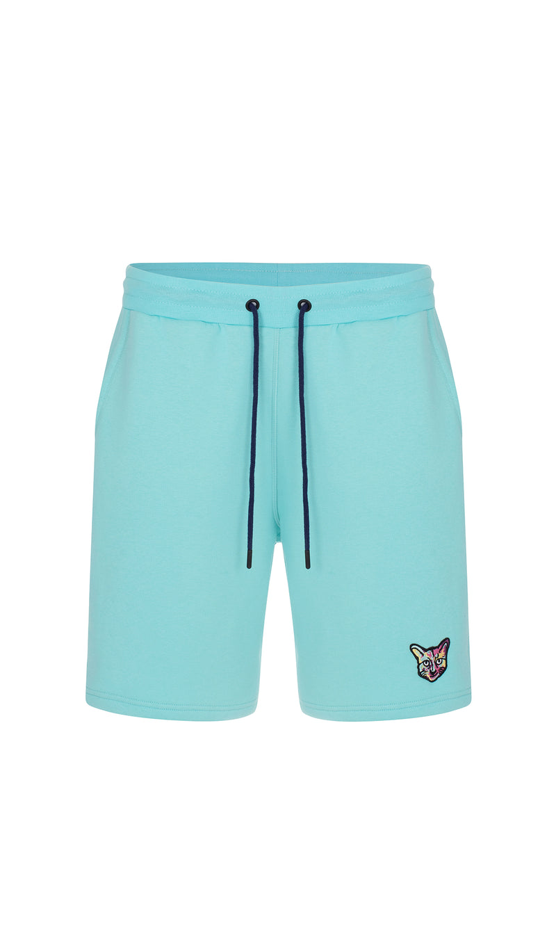 TURQUOISE SPORTS CLUB SHORTS CAT
