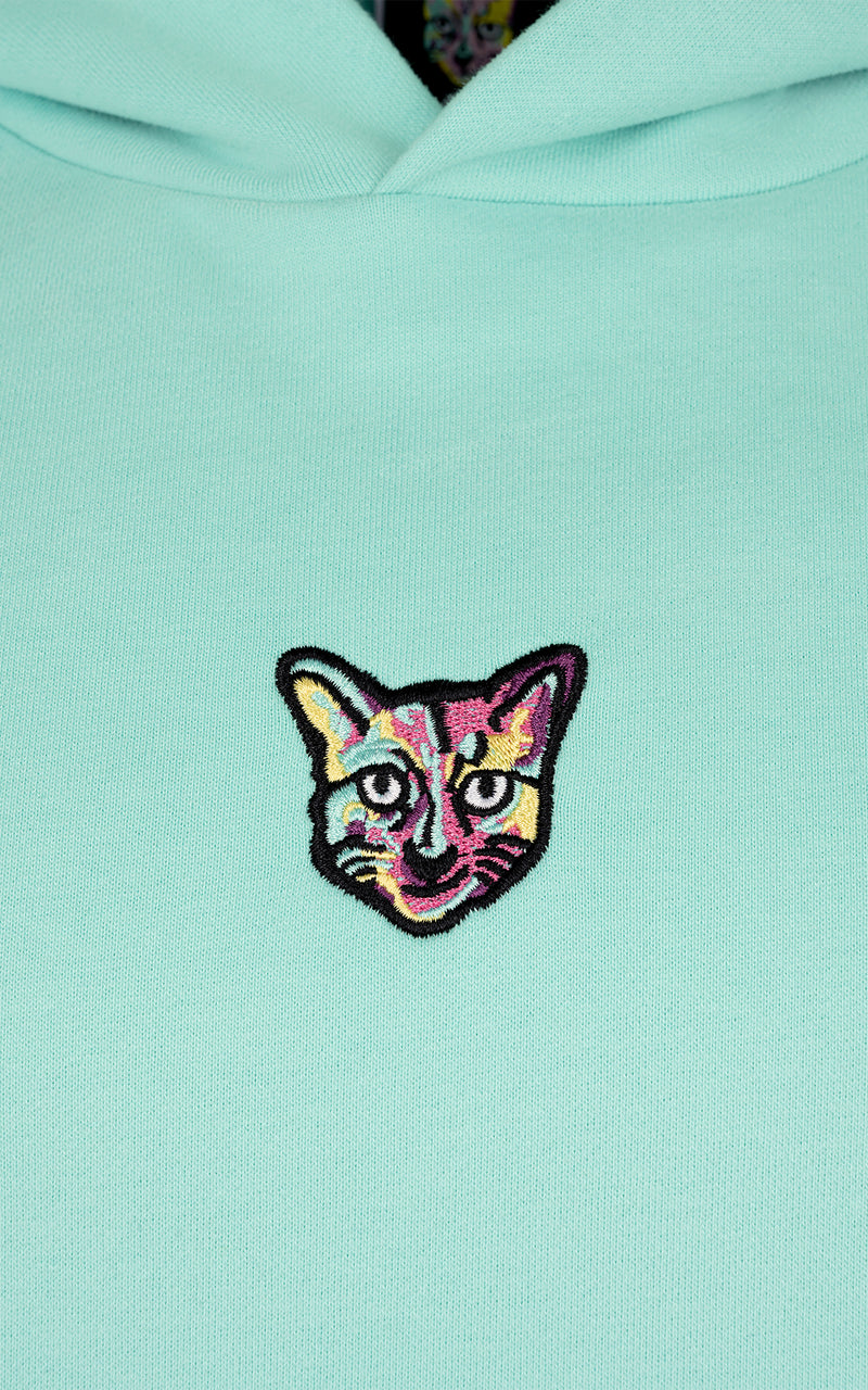 TURQUOISE CORE CLUB HOODIE CAT