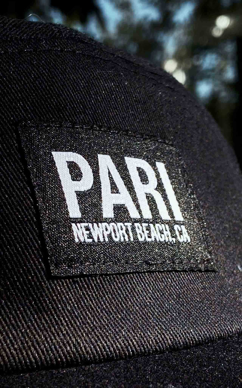 BLACK FIVE PANEL CAP PARI NEWPORT BEACH