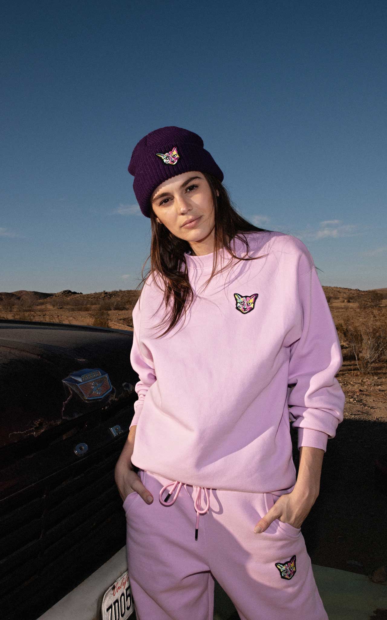 LILAC SWEATSHIRT CAT