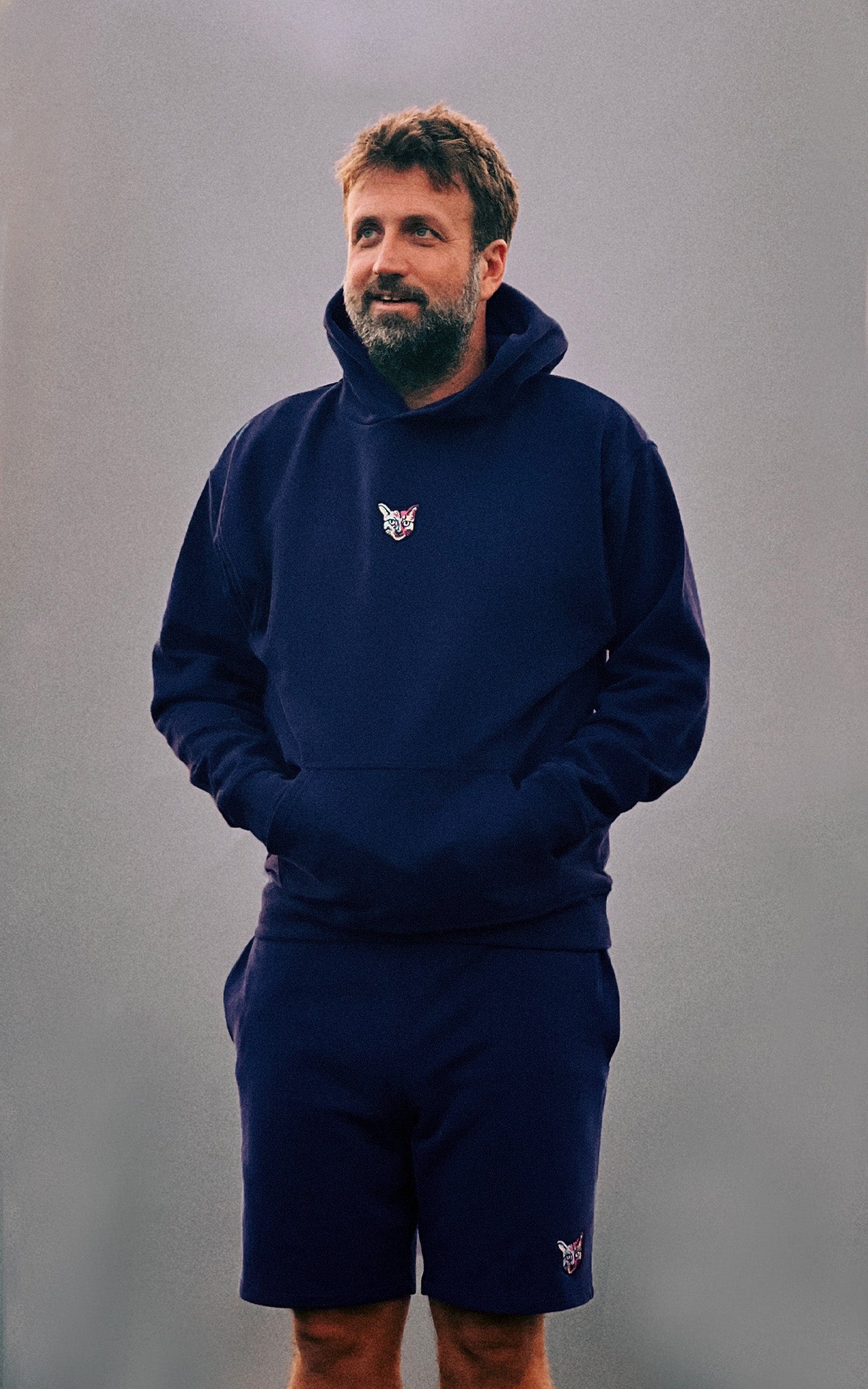 NAVY CORE CLUB HOODIE CAT