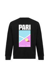 BLACK TENNIS CLUB CREWNECK