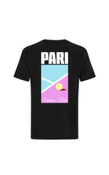 BLACK TENNIS CLUB T-SHIRT