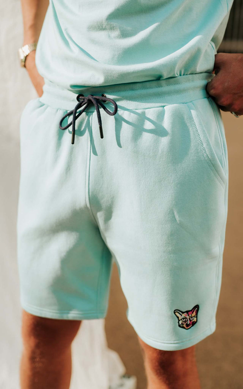 TURQUOISE SPORTS CLUB SHORTS CAT
