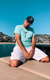 TURQUOISE T-SHIRT BOX LOGO