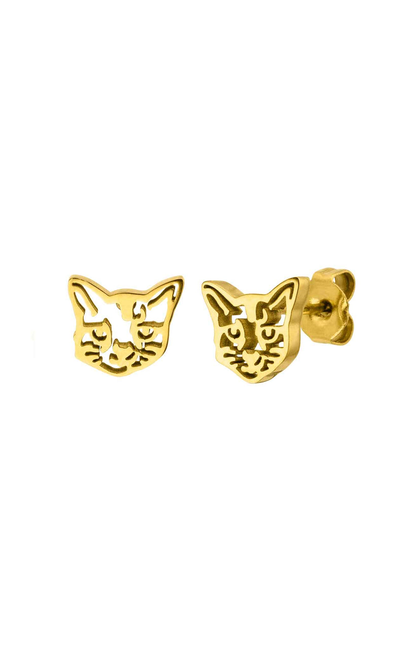 GOLD PURELEI X PARI EARRING CAT
