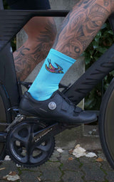 TURQUOISE SOUPLESSE CLUB CYCLING SOCKS