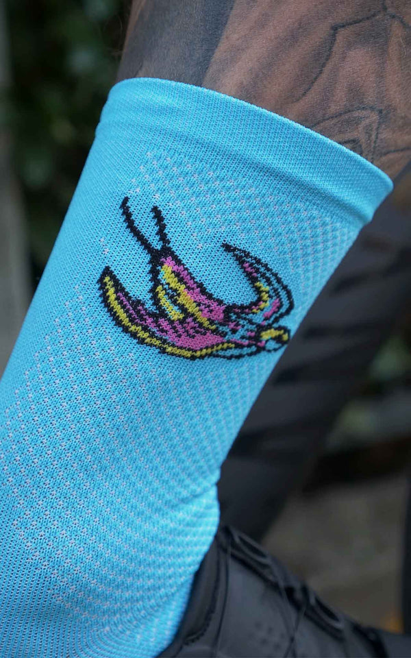 TURQUOISE SOUPLESSE CLUB CYCLING SOCKS