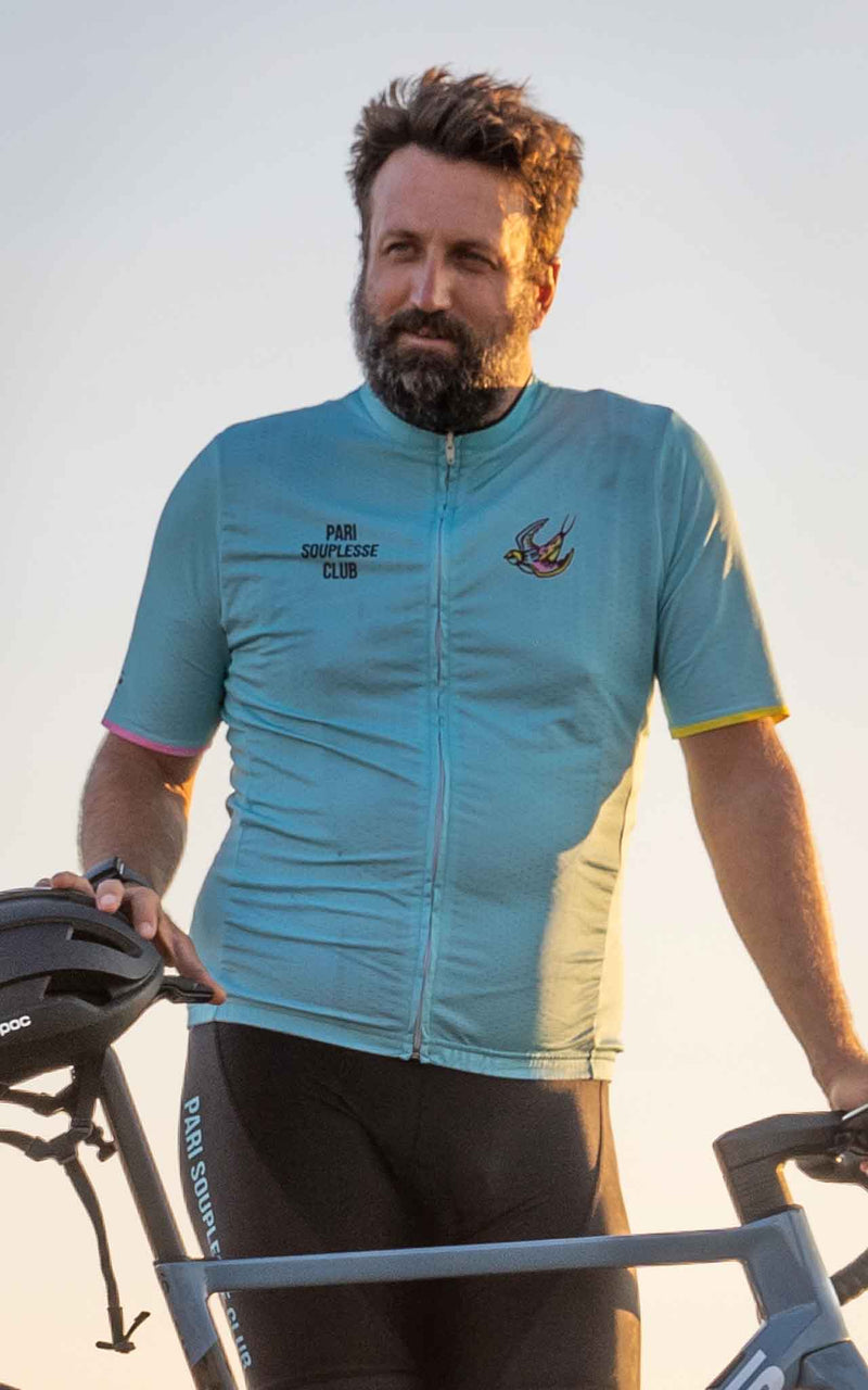 TURQUOISE SOUPLESSE CLUB CYCLING JERSEY - true to size