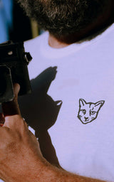WHITE T-SHIRT RUBBER CAT